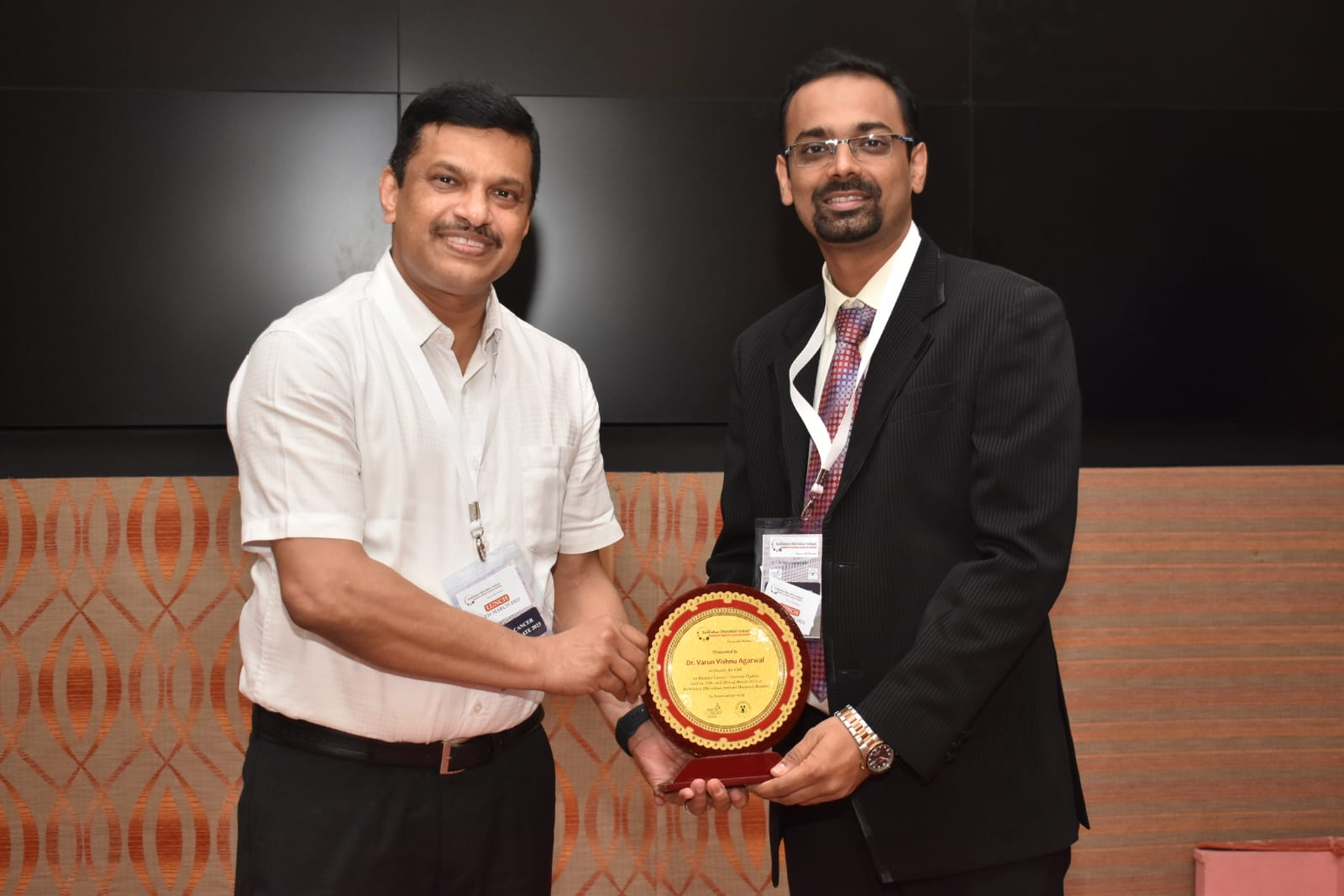 Receiving Award Plaque